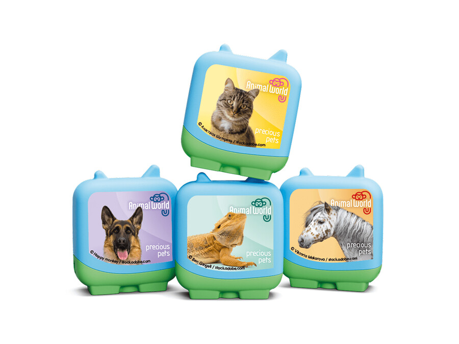 animal world precious pets clever tonies - 4-pack