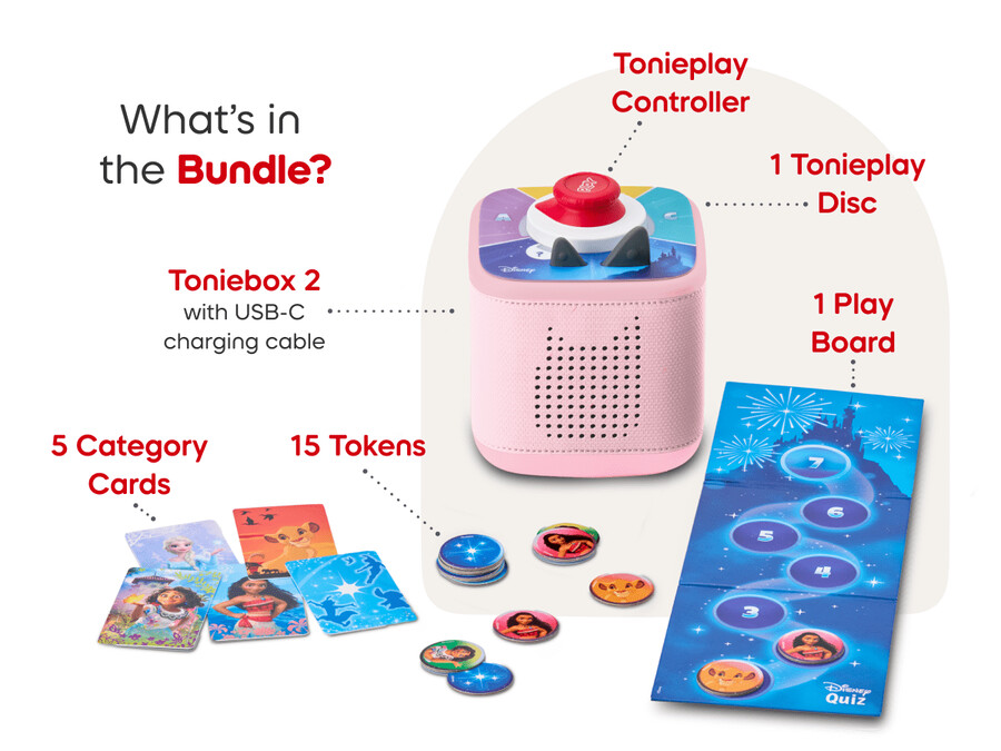 toniebox 2 disney-spelbundel - wolkroze