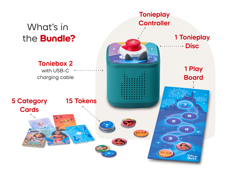 toniebox 2 disney-spelbundel - tropisch turquoise